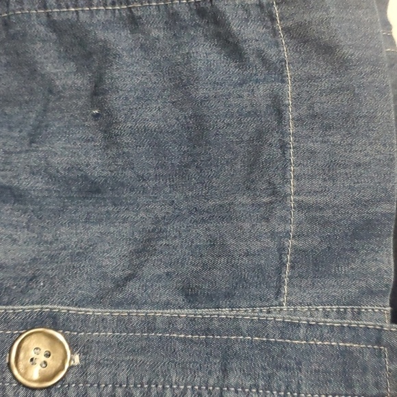 Alfred Dunner top women's size 18 blue button down denim look - Picture 10 of 11